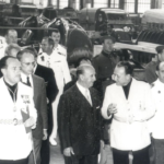 1961. El Generalísimo Franco visita la fábrica Citroën–Hispania en Vigo.